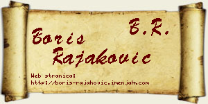 Boris Rajaković vizit kartica